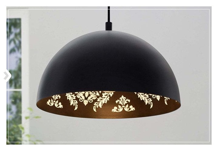 Ceiling pendant light with cut out design