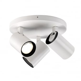 Aqua Triple Round GU10 IP44 Adjustable Bathroom Spotlight in White
