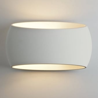 Aria 300 White Plaster Wall Light