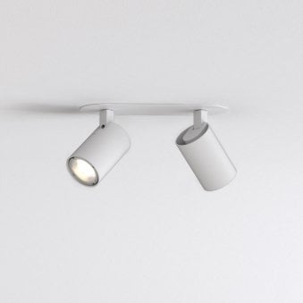 Ascoli Twin Recessed GU10 Spotlight in Textured White
