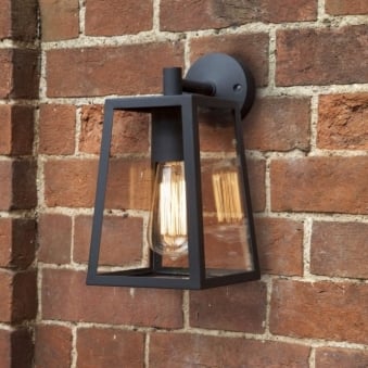Calvi Wall 215 Lantern Exterior Wall Light in Black