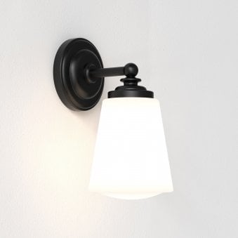 Ex Display Anton IP44 Bathroom Wall Light In Matt Black