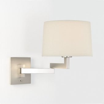 Ex Display Momo Swing Arm Switched Wall Light in Matt Nickel