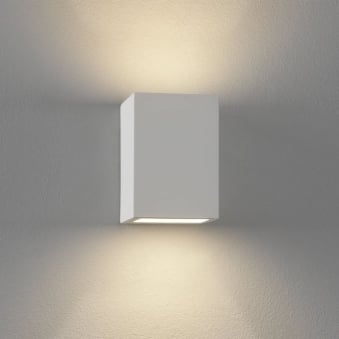 Mosto White Plaster Up and Down Wall Light
