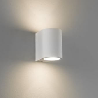 Pero White Up and Down Plaster Wall Light