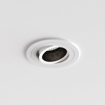 Pinhole Slimline Round Adjustable Fire-Rated Downlight in Matt White