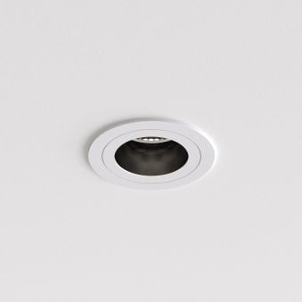 Pinhole Slimline Round Fixed Fire-Rated IP65 Downlight in Matt White