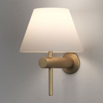 Roma IP44 Bathroom Wall Light in Matt Gold