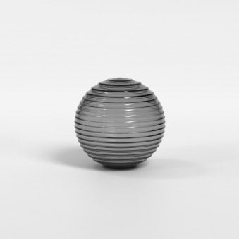 Tacoma Round Smoked Ribbed Glass