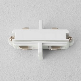 Track Lighting End to End Connector in White