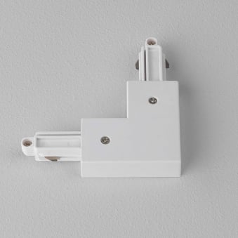Track Lighting Left Connector in White