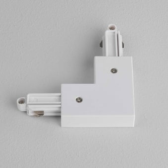 Track Lighting Right Connector in White