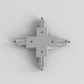 Track Lighting X Connector in White