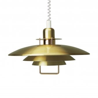 Primus II 430mm Rise and Fall Pendant Light in Brass