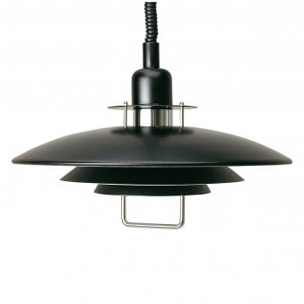 Primus II 430mm Rise and Fall Pendant Light in Matt Black