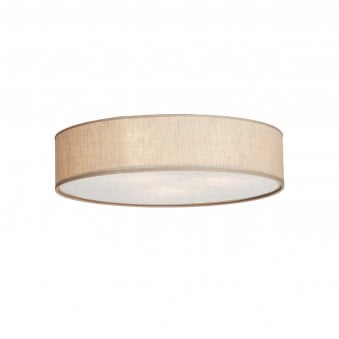 Soft Linen 500mm Ceiling Light In Natural Linen