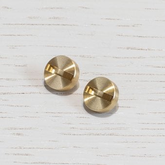 A Pair of Replacemmt Coin Caps For Switches in Brass