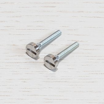 A Pair of Replacemmt Coin Caps with Screws For Switches in Steel