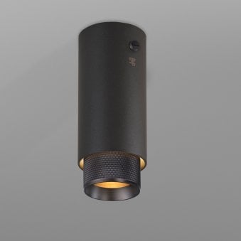 Exhaust Surface Mounted Downlight in a Graphite Finish with Smoked Bronze Detail