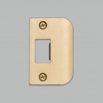 D Shaped Strike Plate in Brass
