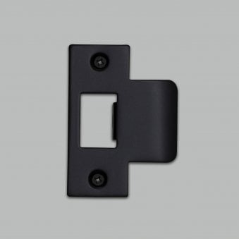 T Shaped Strike Plate in Black for 54mm Doors