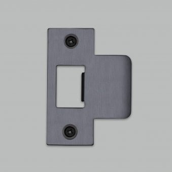 T Shaped Strike Plate in Gun Metal Grey for 54mm Doors