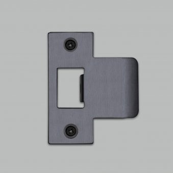 T Shaped Strike Plate in Gun Metal Grey for 60mm Doors