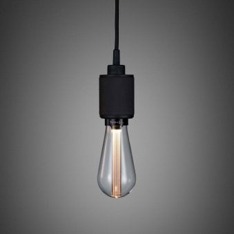 Heavy Metal Single Drop Cross Knurl Pendant in a Black Finish