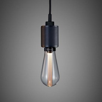 Heavy Metal Single Drop Cross Knurl Pendant in a Smoked Bronze Finish