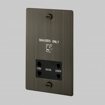 Shaver Socket in Smoked Bronze