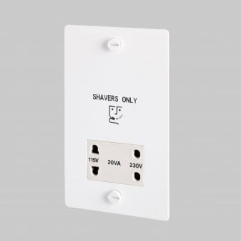 Shaver Socket in White
