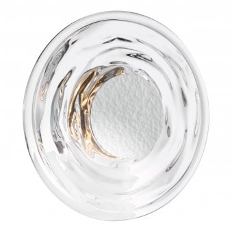 Dewey LED Wall Light Textured Glass and Polished Chrome 