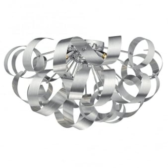 Rawley 5 Light Flush in Brushed Aluminium