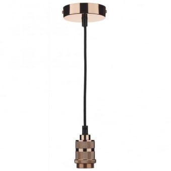 Suspension Kit in Copper with Black Cable (60w max)