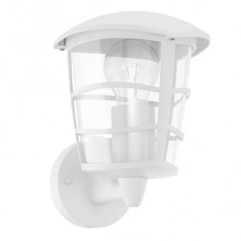 Aloria White IP44 Exterior Cast Aluminium Up Wall Light