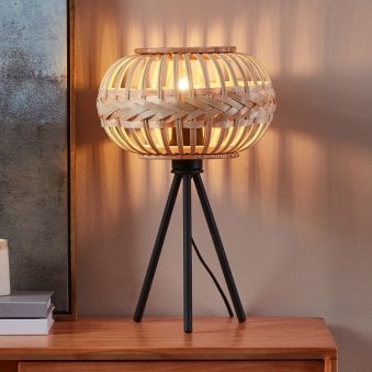 Amsfield 1 Bamboo Wickerwork Table Lamp