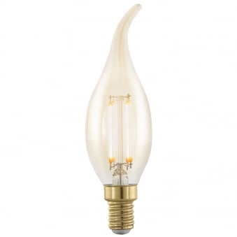 E14 Amber Dimmable Extra Warm LED Candle Tip 4W 1700K 320lm