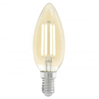 E14 Amber Extra Warm White LED Candle 4W 2200K 220lm