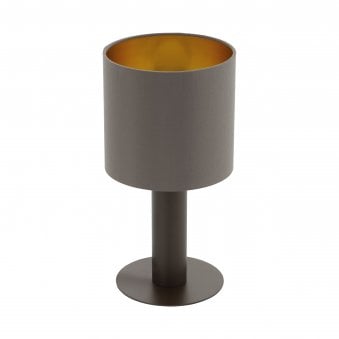 Concessa 1 Cappuccino and Gold Fabric Table Lamp