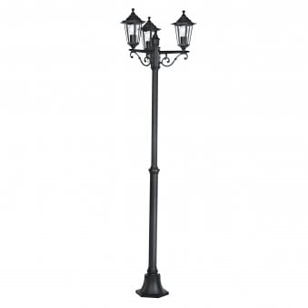 Laterna 4 Black IP44 Exterior Cast Aluminium Post Light