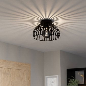Mogano 3 280mm Ceiling Light in Black