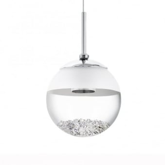 Montefio 1 LED Crystal Globe Pendant Light