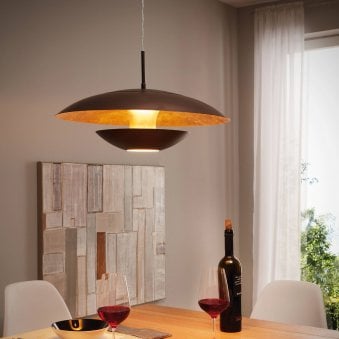 Nuvano Pendant Light in Gold and Brown