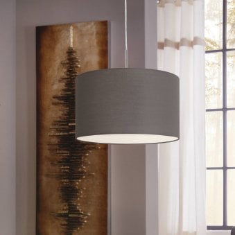 Pasteri Small Anthracite Brown Fabric Pendant