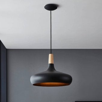 Sabinar Large Steel Pendant Light in Black
