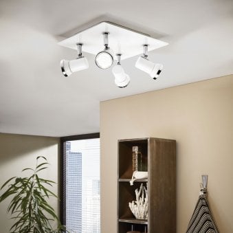 Tamara IP44 Four Spot Adjustable Spotlight in White