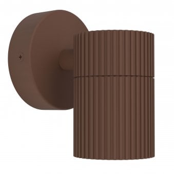 Tomelloso IP44 Exterior Down Wall Light in a Rust Coloured Finish