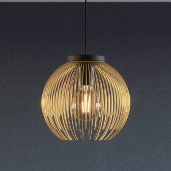 Venezuela Single Pendant in Black and Gold