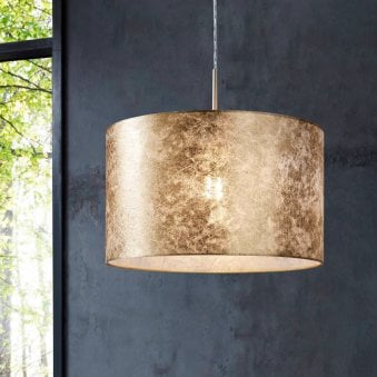 Viserbella Champagne Gold Fabric Pendant Light