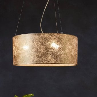 Viserbella Large Champagne Gold Fabric Pendant Light